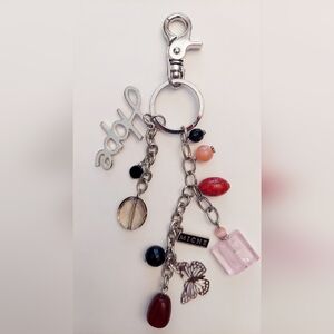 MICHE | Red Hope Purse Charm/Key Ring - Retired. Breast Cancer Awareness. NWOT
